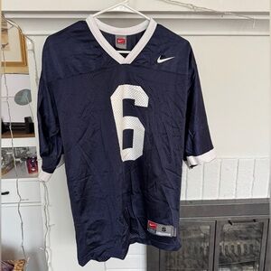 Nike Penn State Football Jersey- Men's Dark Blue and White